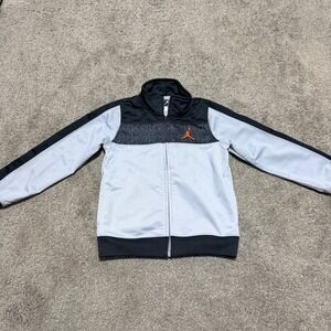 Jordan Boys Track Jacket Grey Black Elephant Print Jumpman Full Zip 4T
